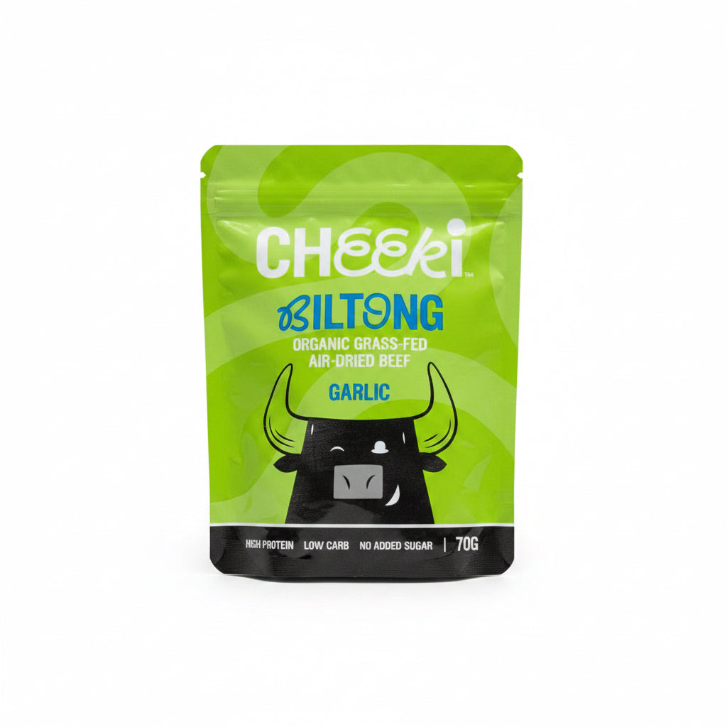 Cheeki Biltong Garlic 70g - Tom's Confectionery Warehouse