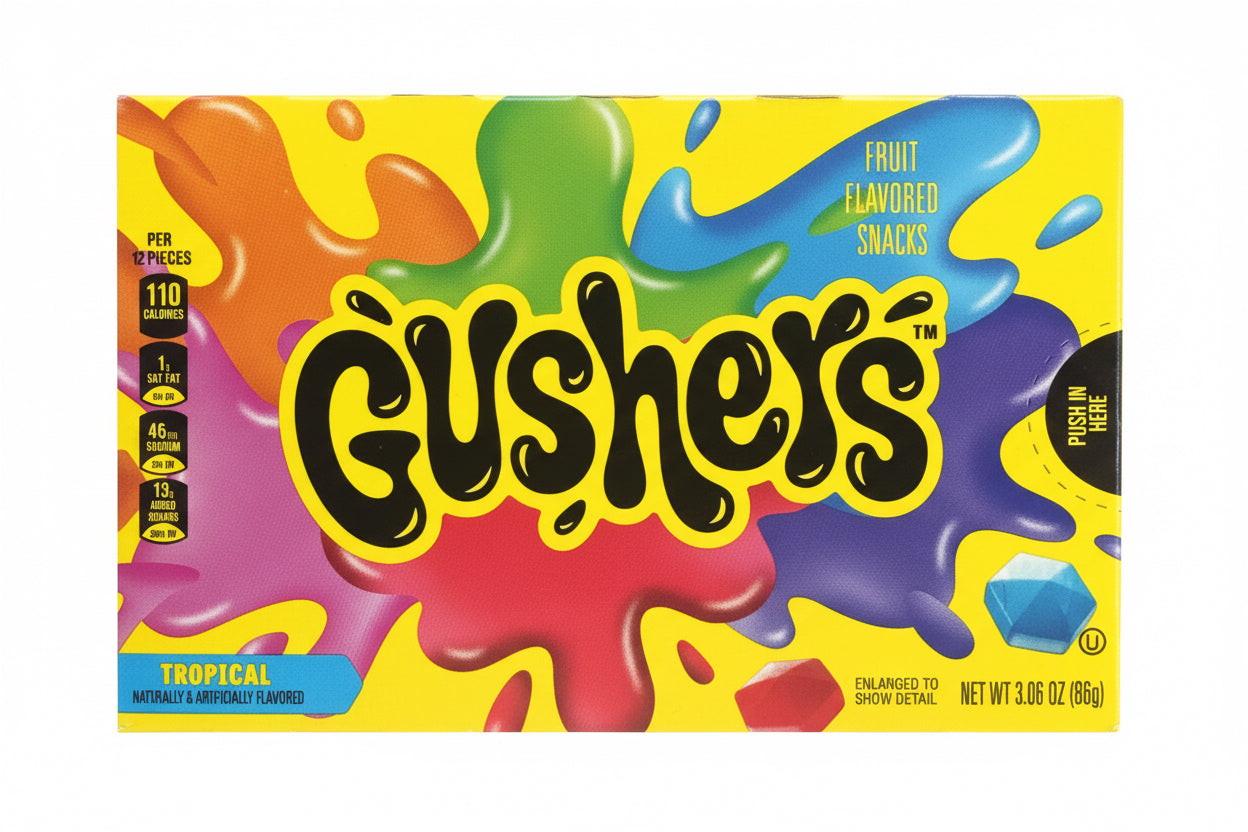 Gushers Tropical Movie Box 86g - Tom's Confectionery Warehouse