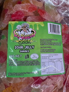 Dr. Sugar Sour Jelly Sharks 1kg