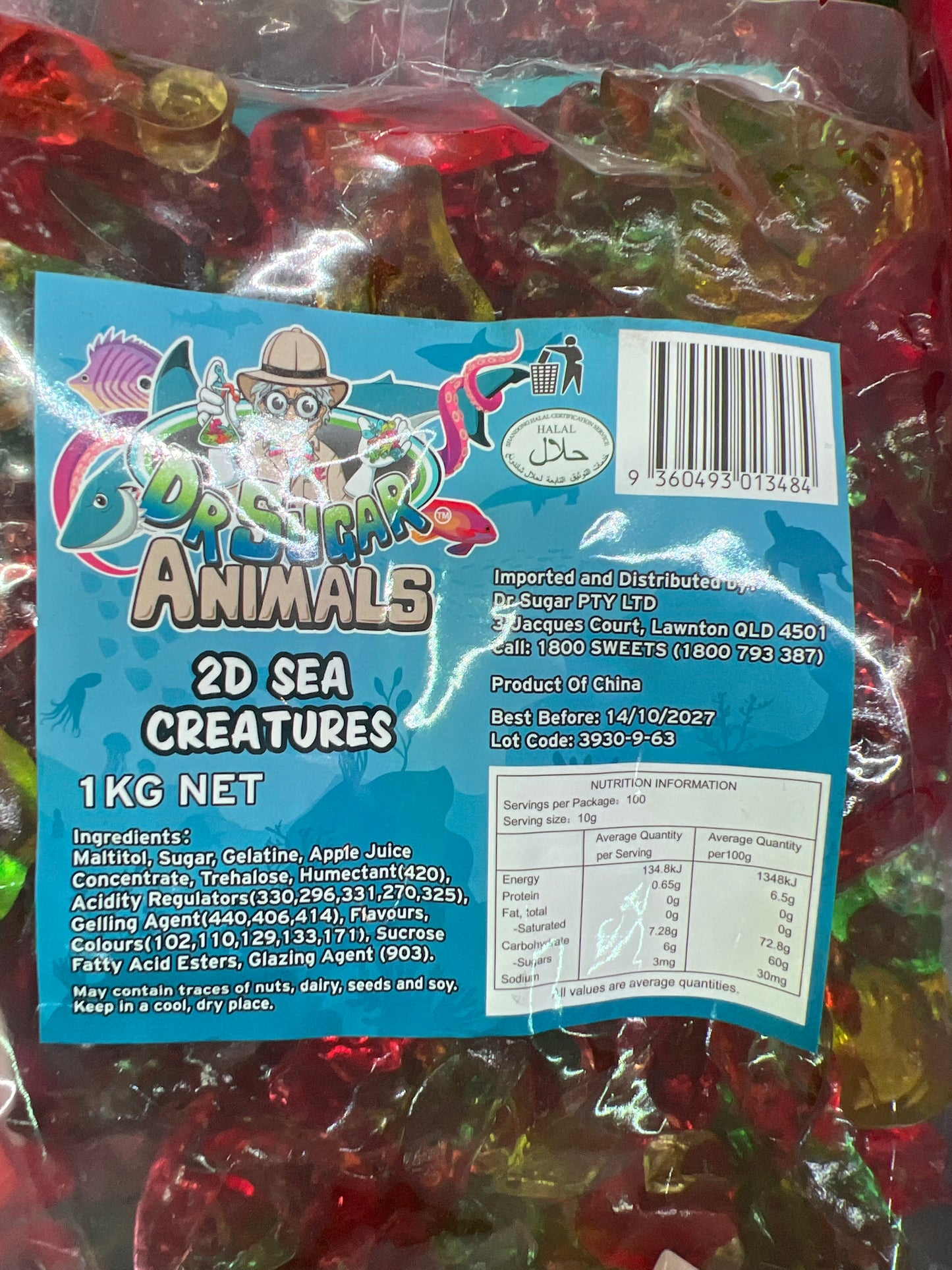 Dr sugar 1kg 2D sea creature gummy