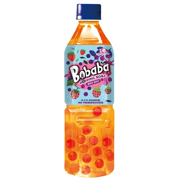 Bobaba Mixed Berry Bubble Tea 500ml