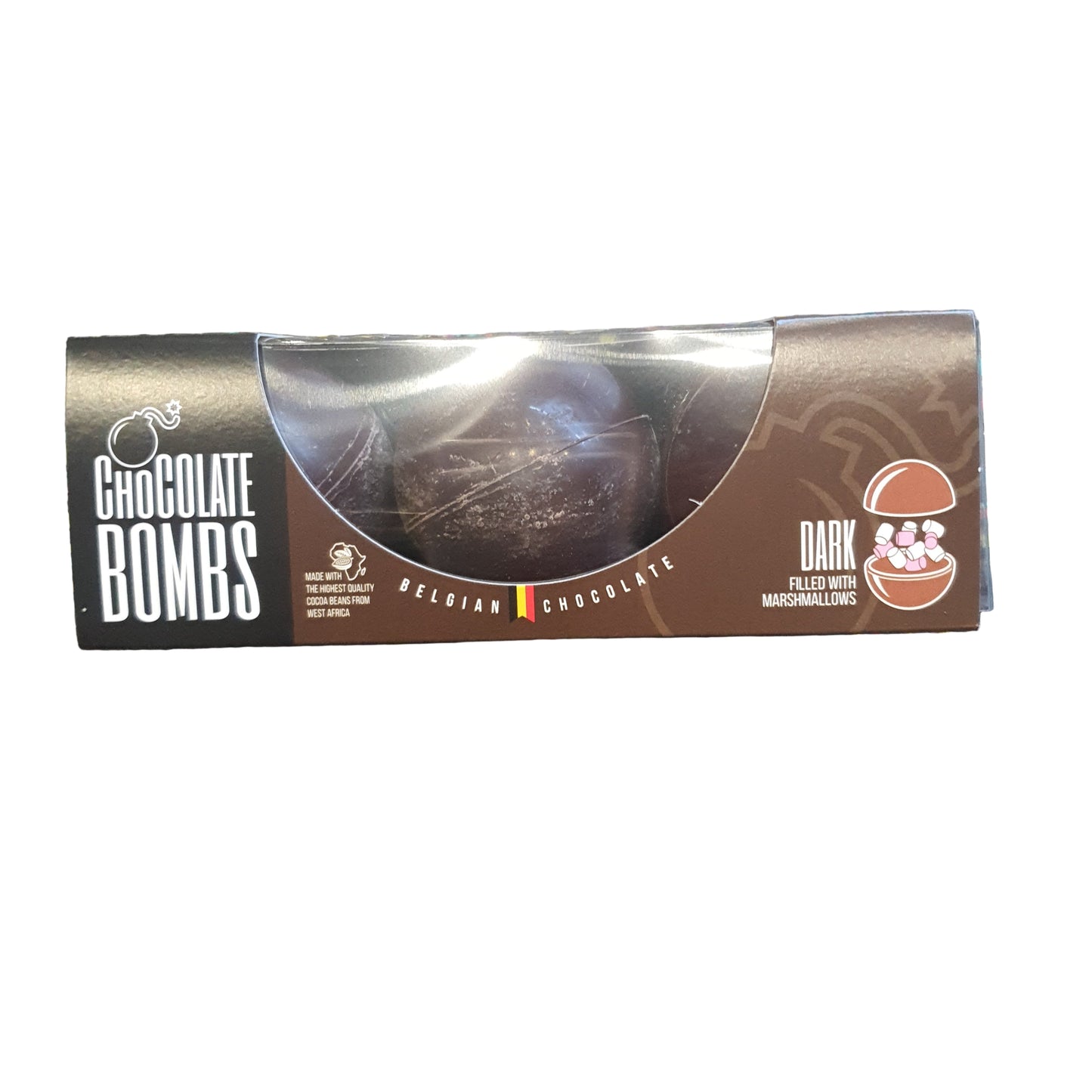 Choc bomb 3pk with mini marshmallows Dk 150g
