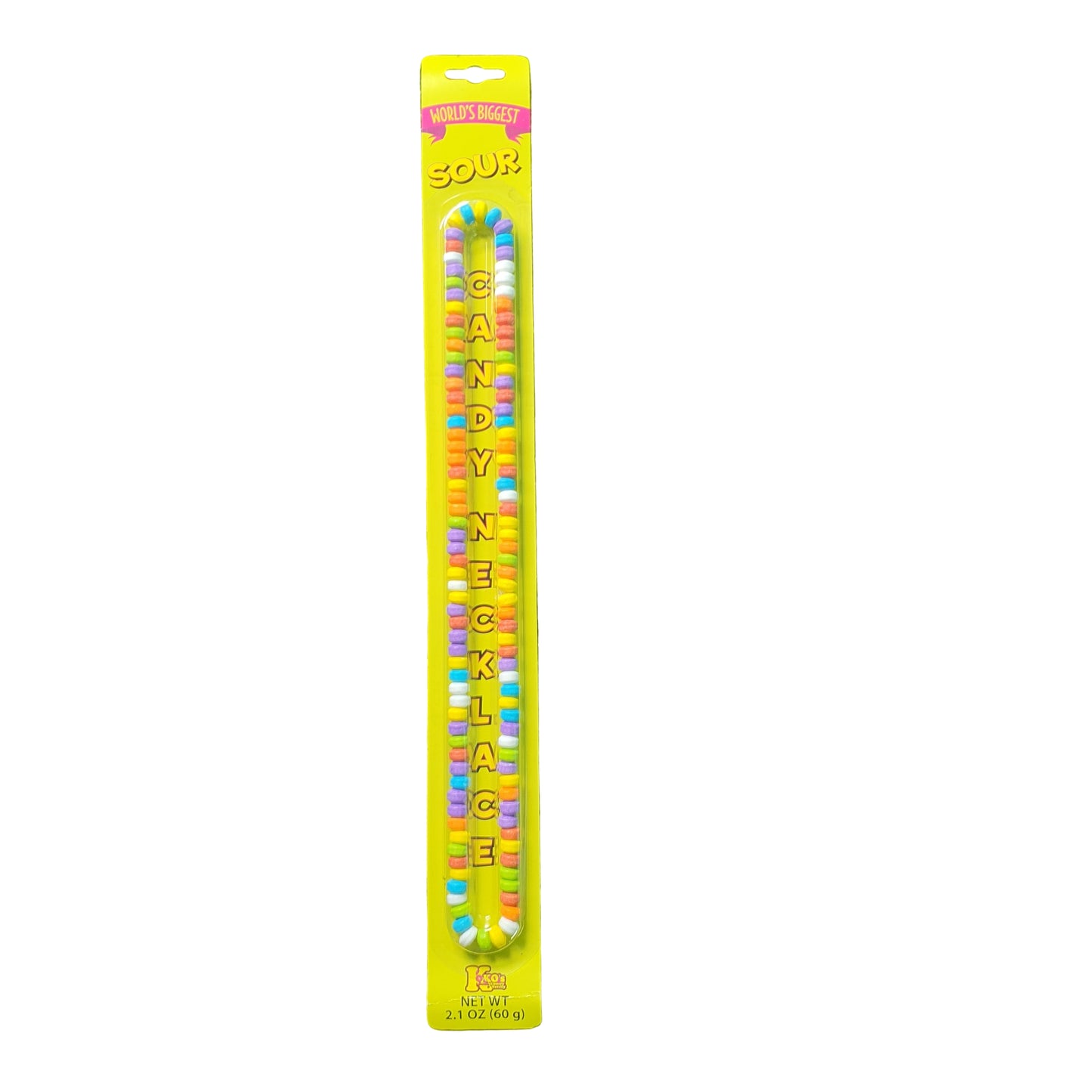US World's biggest Sour Candy Necklace 60g - Tom's Confectionery Warehouse
