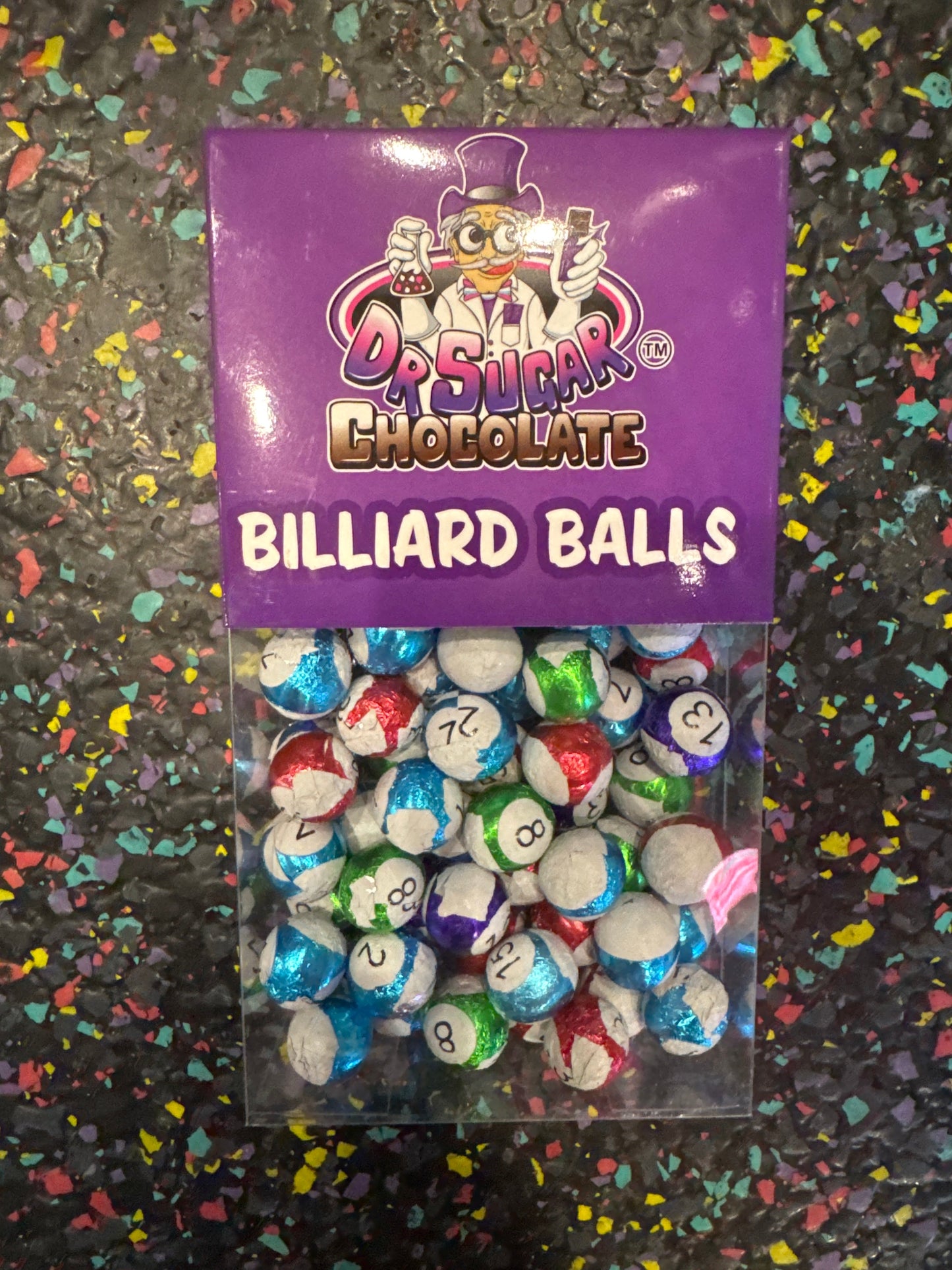 250g CHOCOLATE BALL-BILLIARD BALLS