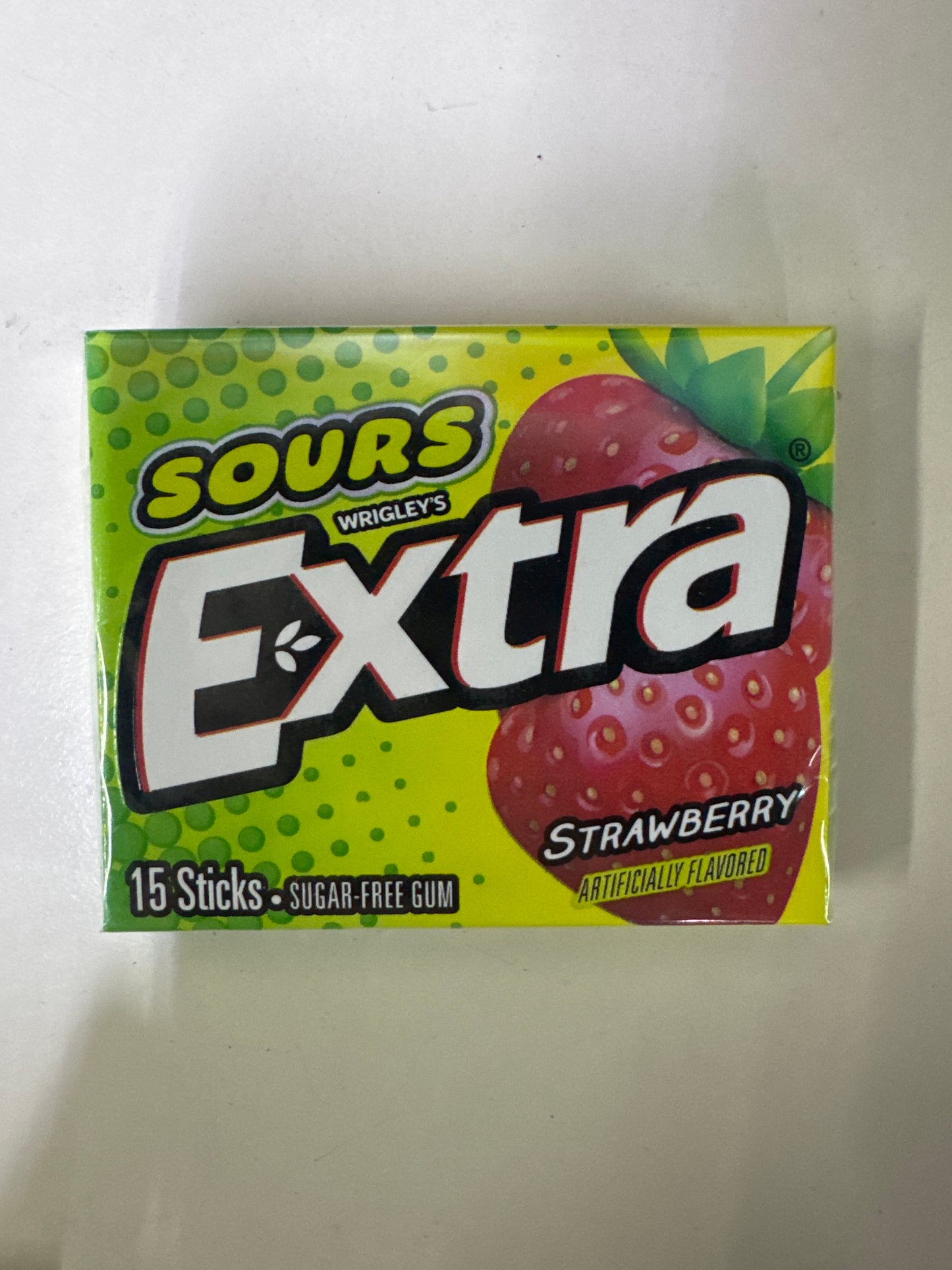 Extra Sours Strawberry Sugar Free Chewing Gum 15 Stick