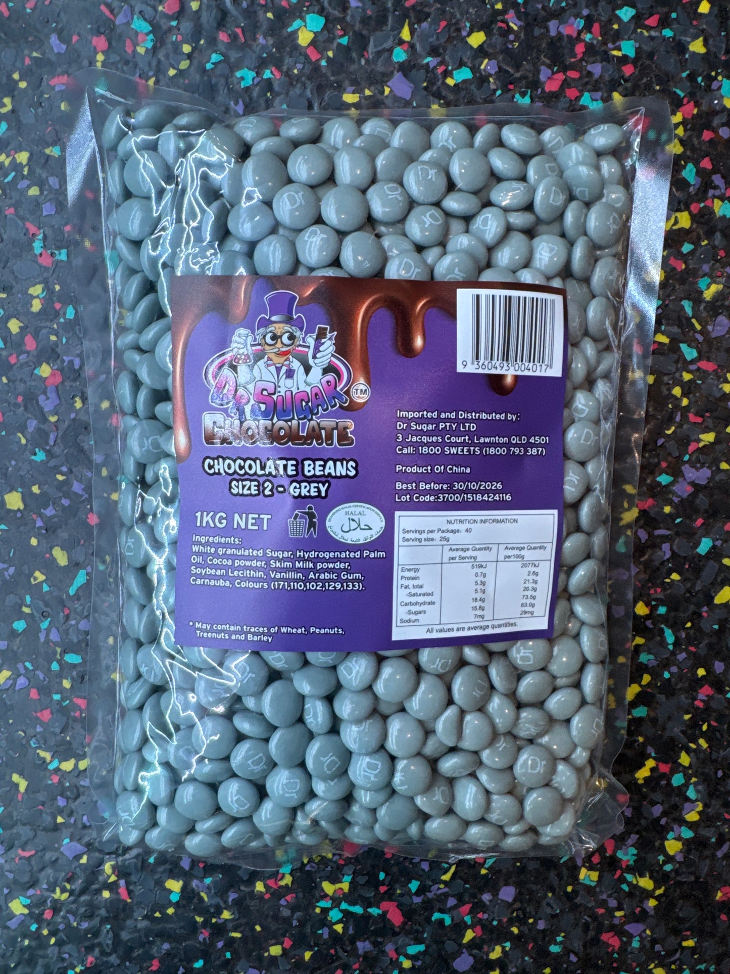 Dr Sugar Grey Chocolate Bean 1kg