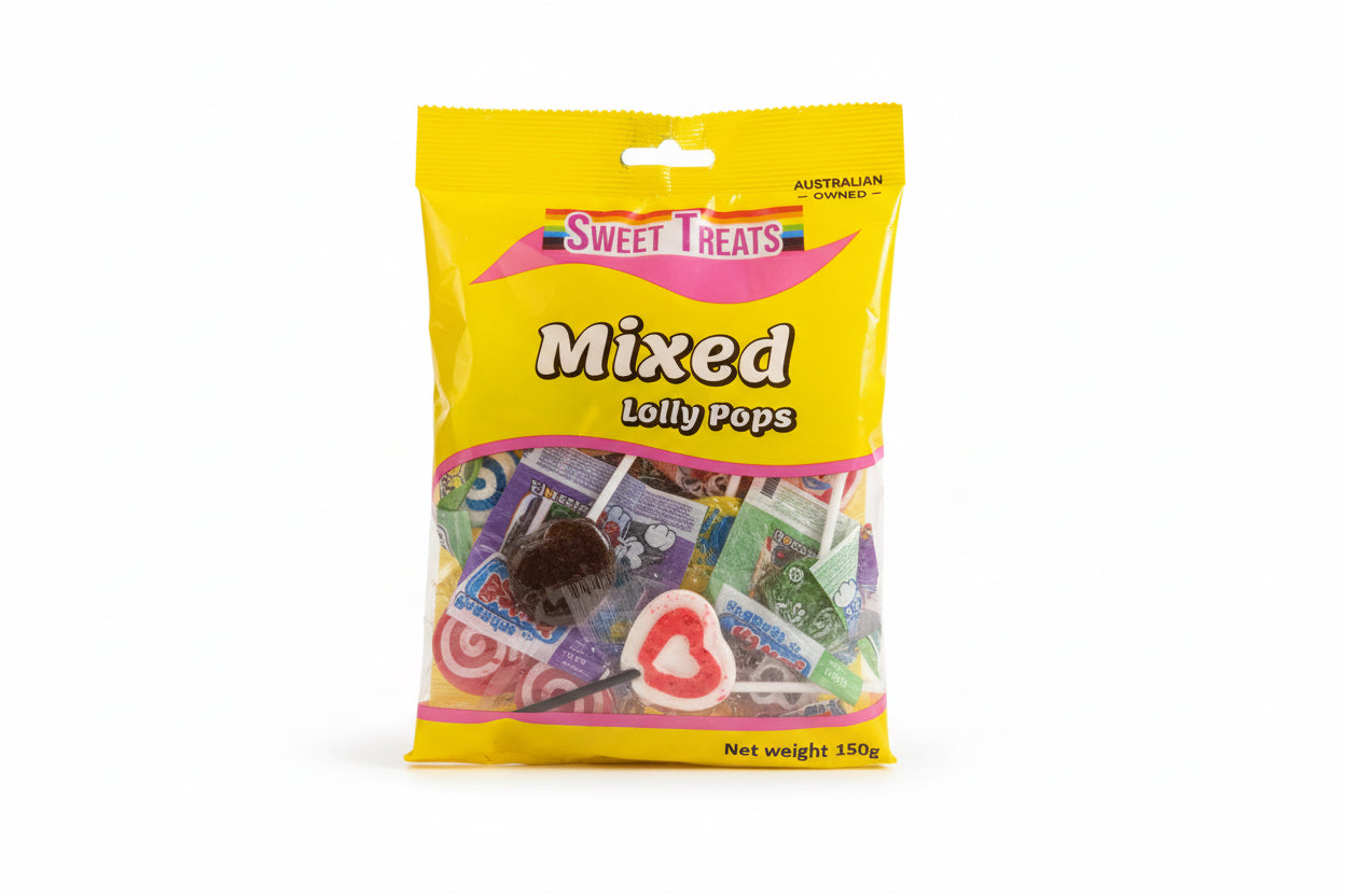Sweet Treat Mixed Lollypops 144g