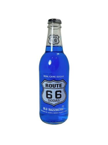 Route 66 Sodas Blu Razzberri Bottle