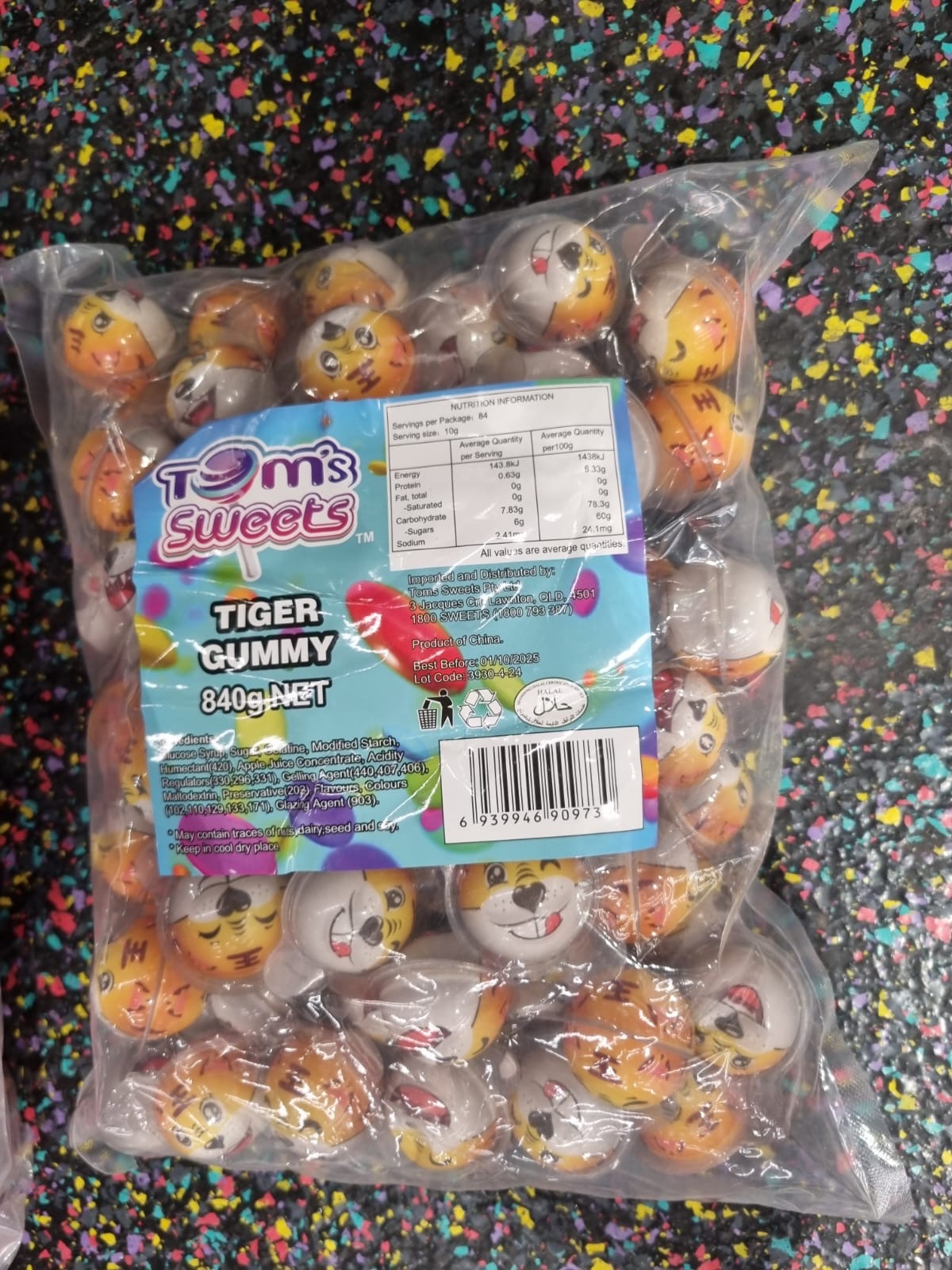 Tom’s Sweets Tiger Gummy 840g