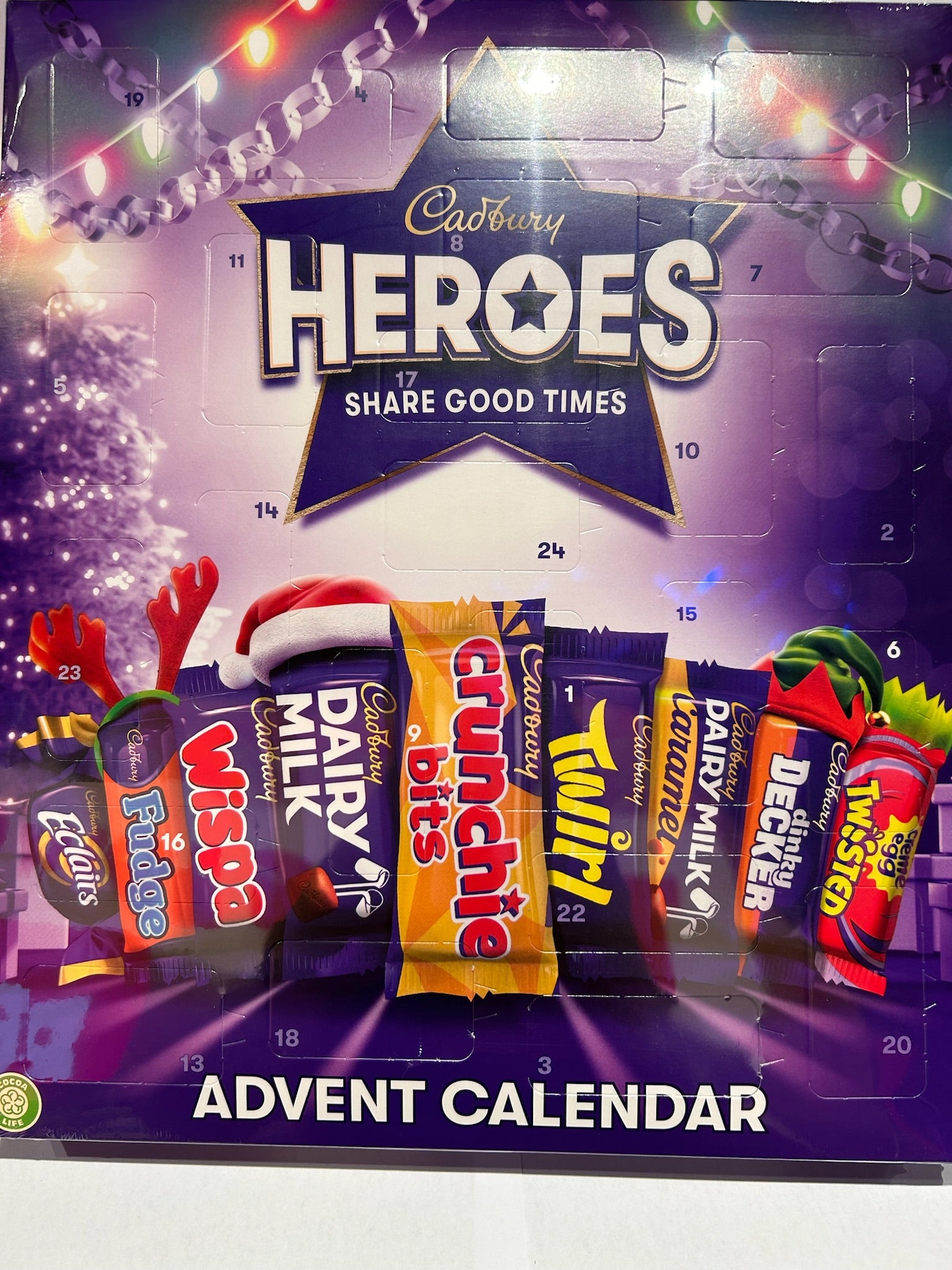 Cadbury Heroes Advent Calendar 230g Tom's Confectionery Warehouse