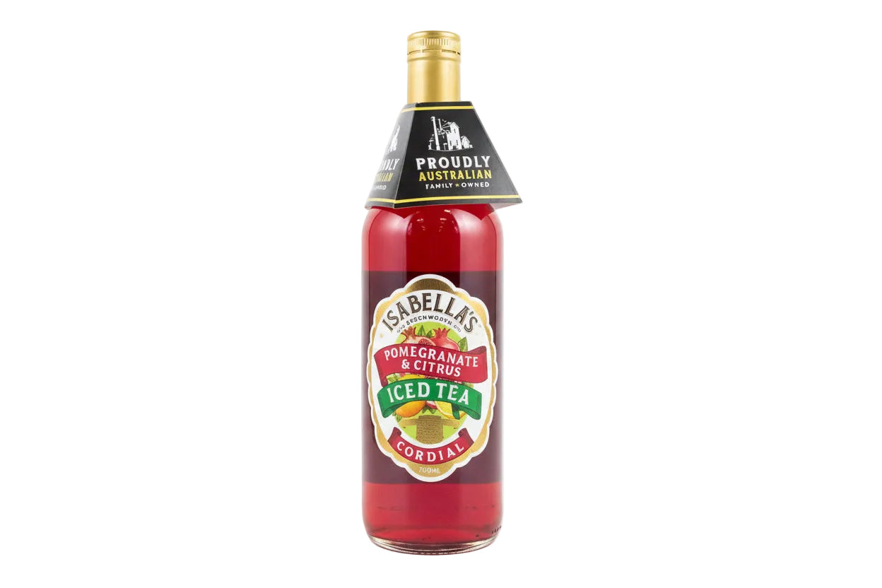 Isabella’s Cordial -pomegranate & citrus iced tea 700ml - Tom's Confectionery Warehouse