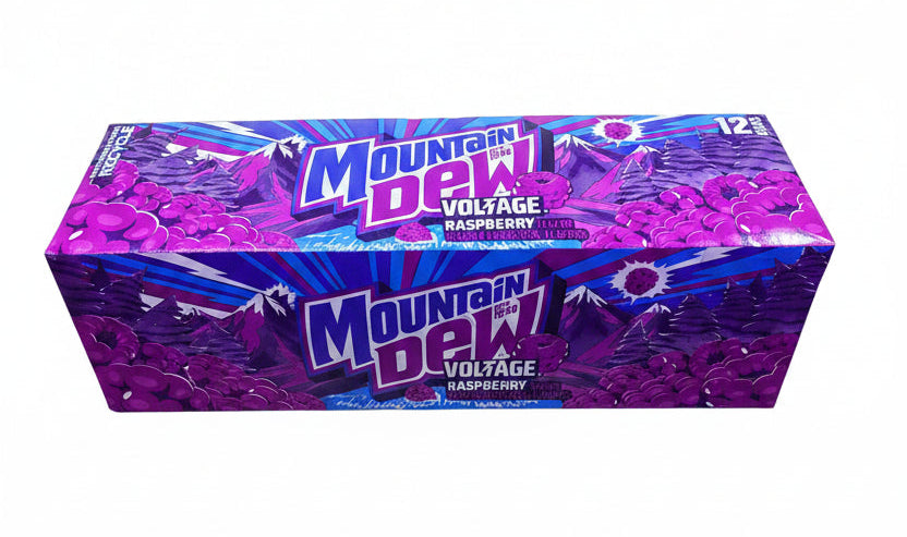 US Mountain Dew Voltage Raspberry 355ml - Tom's Confectionery Warehouse