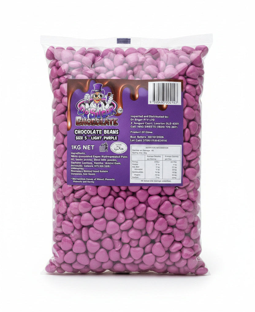 Dr Sugar - Light Purple Chocolate Heart 1kg