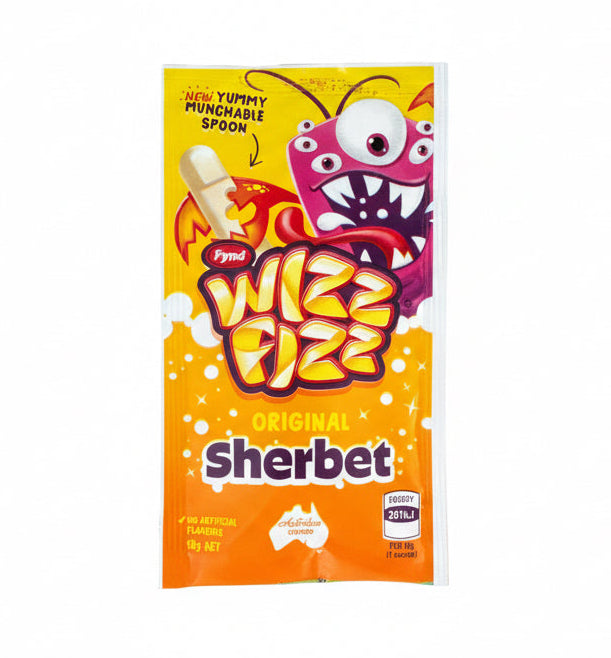 Fyna Wizz Fizz Original Sherbet 18g - Tom's Confectionery Warehouse