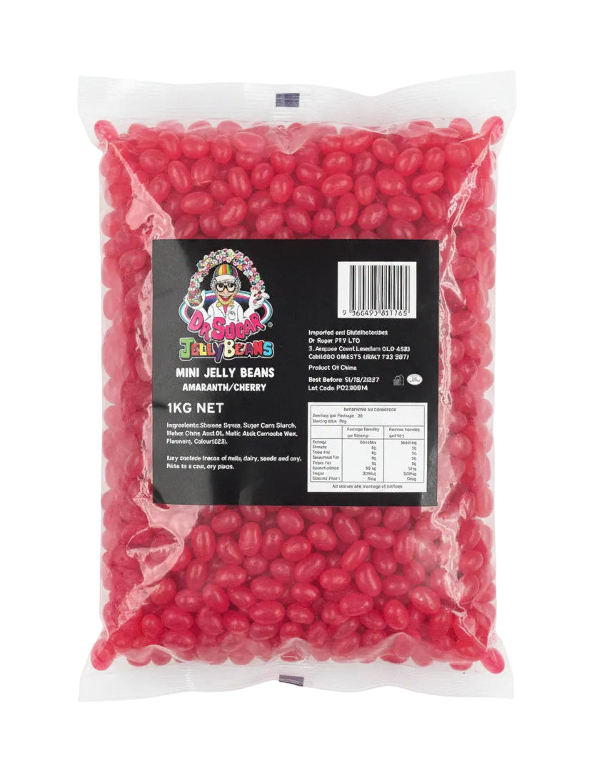 Dr Sugar - Mini Jelly Beans Amaranth - Cherry 1kg
