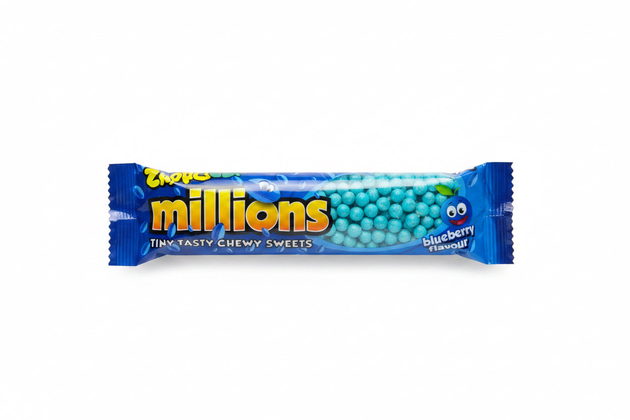 Zappo Millions Blueberry 75g - Tom's Confectionery Warehouse