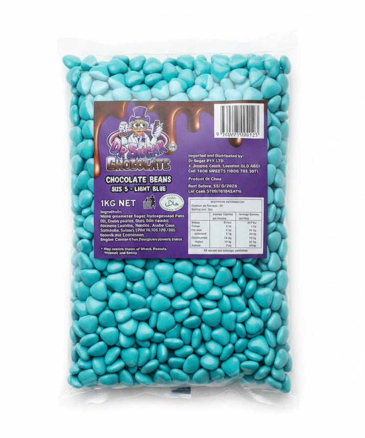 Dr Sugar Light Blue Chocolate Heart 1kg