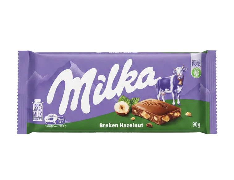 Milka Broken Hazelnut 90g