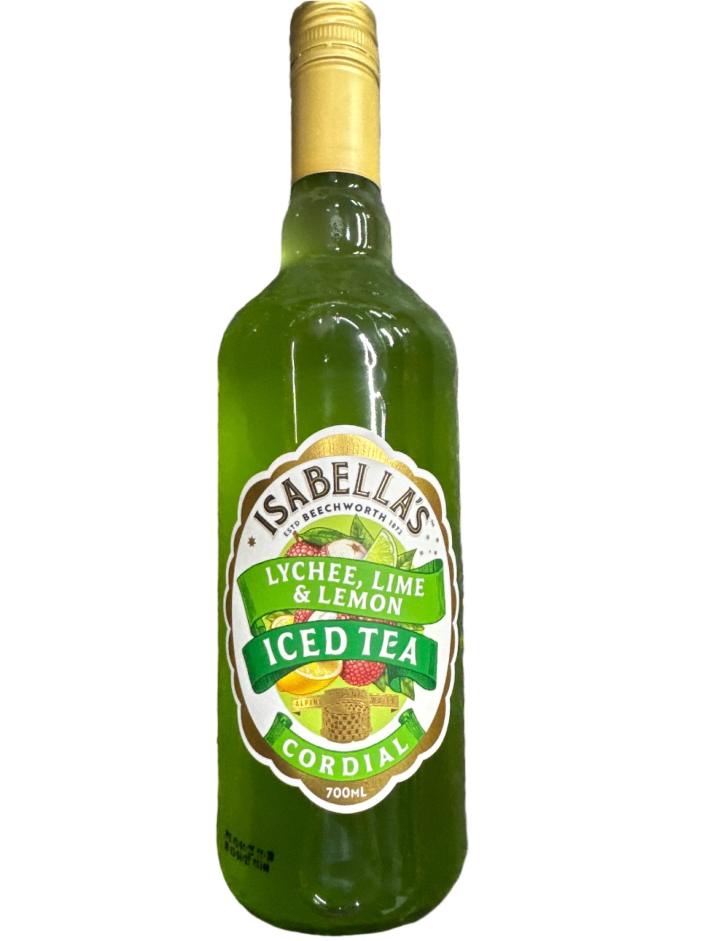 Isabella’s Cordial - Lychee Lime & Lemon Iced Tea 700ml
