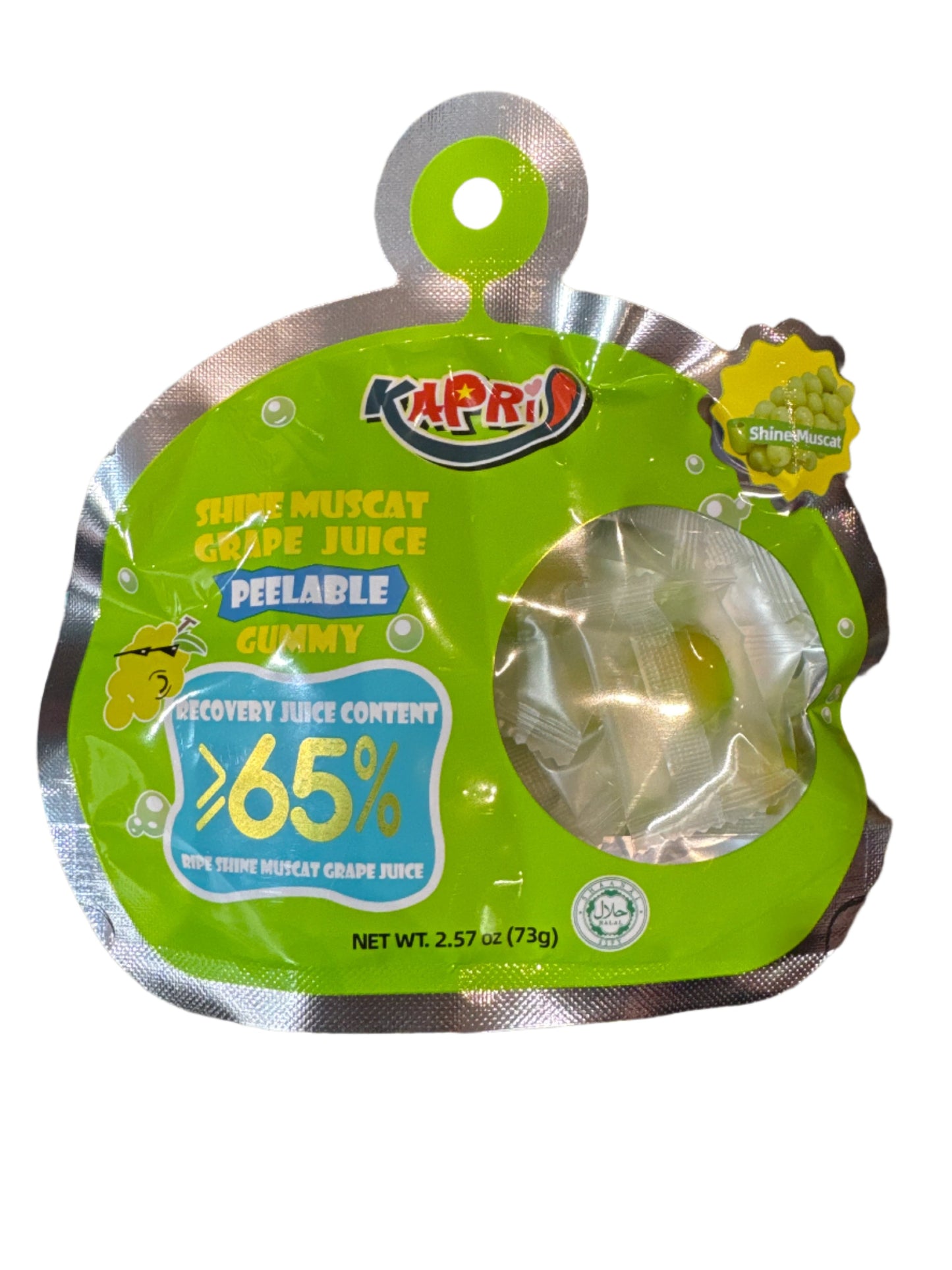 Kapri- Shine Muscat grape juice pealable gummy 73g