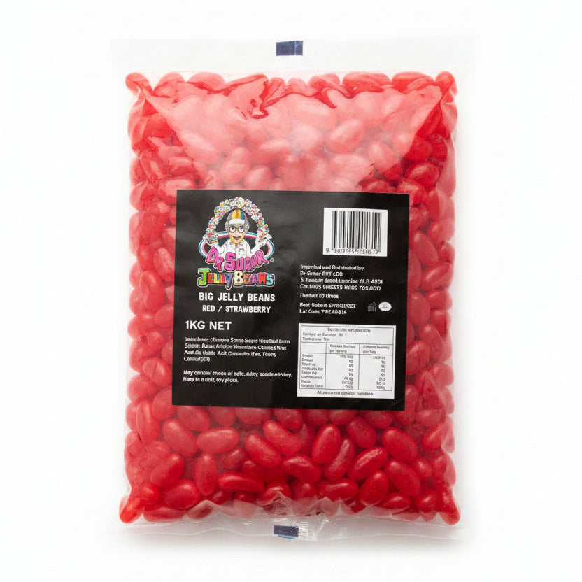 Dr Sugar - Big Jelly Beans Red - Strawberry 1kg