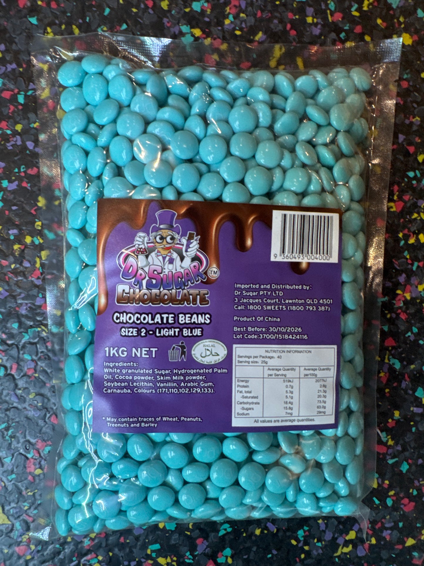 Dr Sugar Light Blue Chocolate Bean 1kg