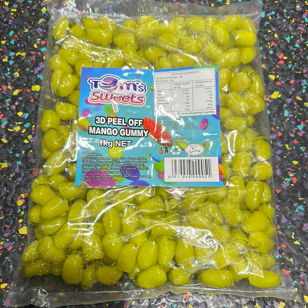 Tom's Sweets 3D Peel Off Mango Gummy 1kg – Tom's Confectionery