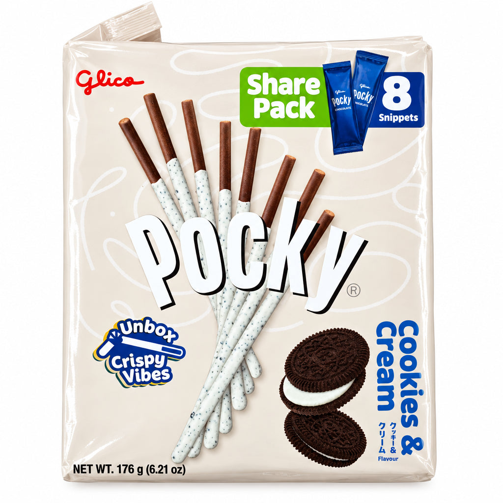 Pocky Cookie & Cream Share Pack GLICO 176g
