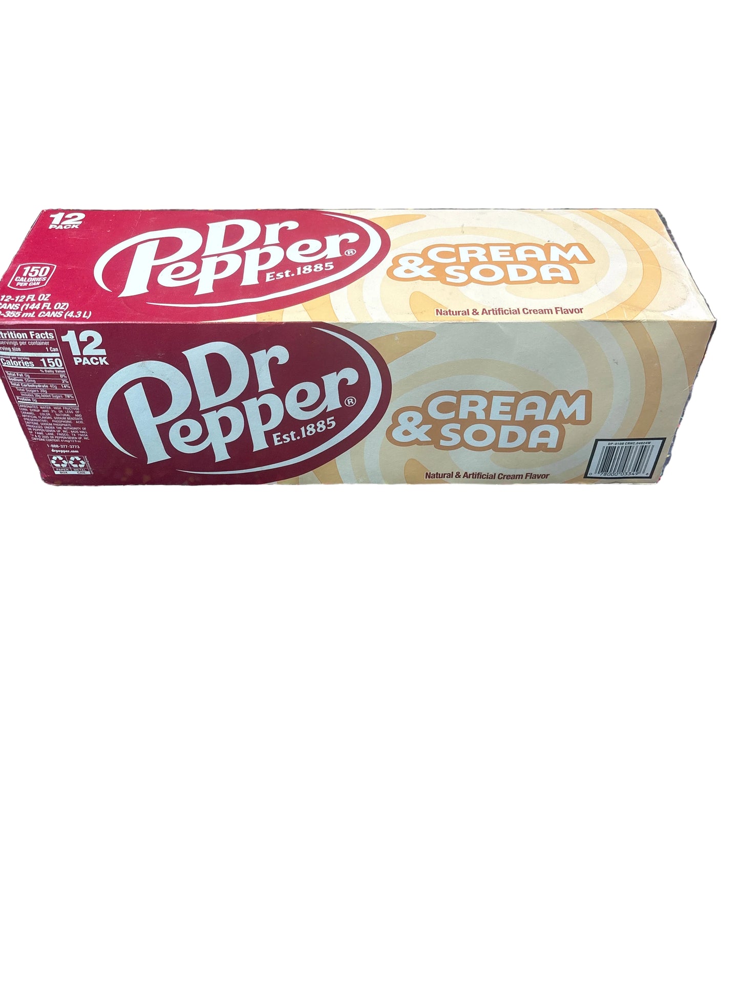 US Dr Pepper Creaming Soda 355ml - Tom's Confectionery Warehouse