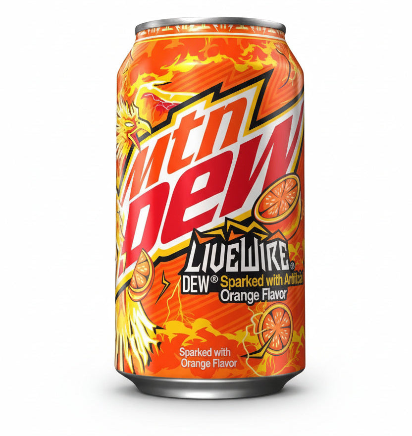 US Mountain Dew LiveWire 355ml - Tom's Confectionery Warehouse