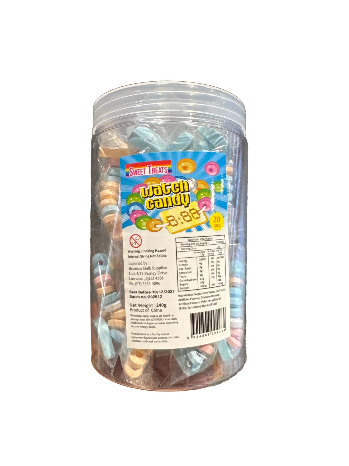 Sweet Treats Watch Candy 12g - Tom's Confectionery Warehouse
