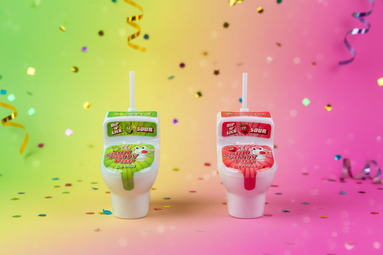 Universal Candy Dip n Lick Sour Potty Pop Apple - Tom's Confectionery Warehouse