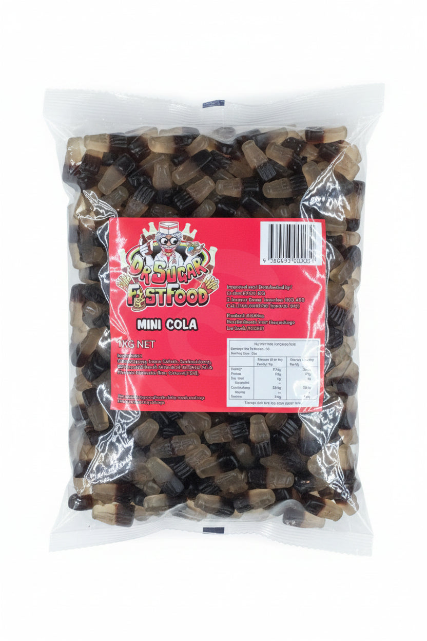 Dr. Sugar Gummy Mini Cola 1kg - Tom's Confectionery Warehouse