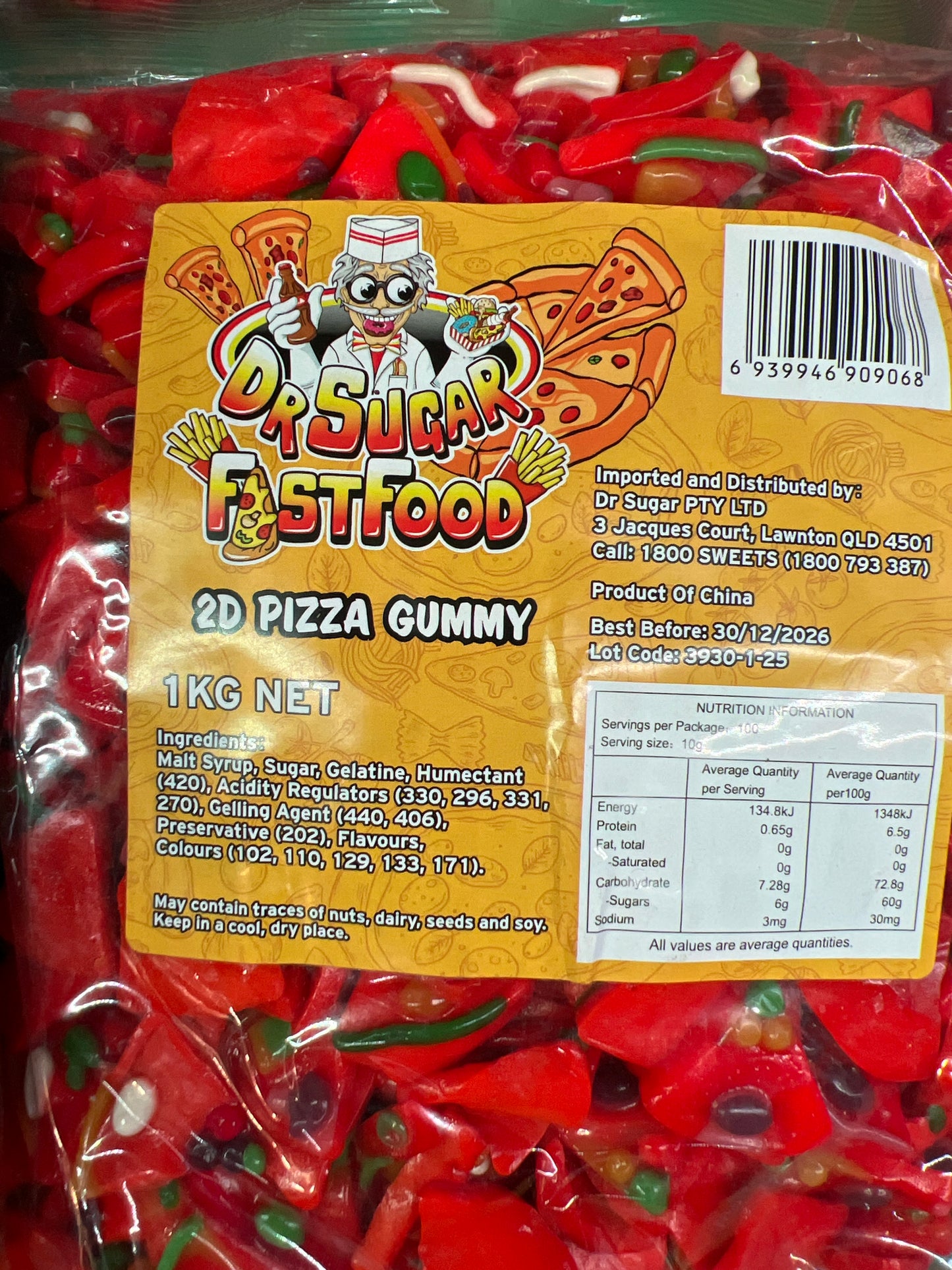 Dr. Sugar 2D Pizza Gummy 1kg