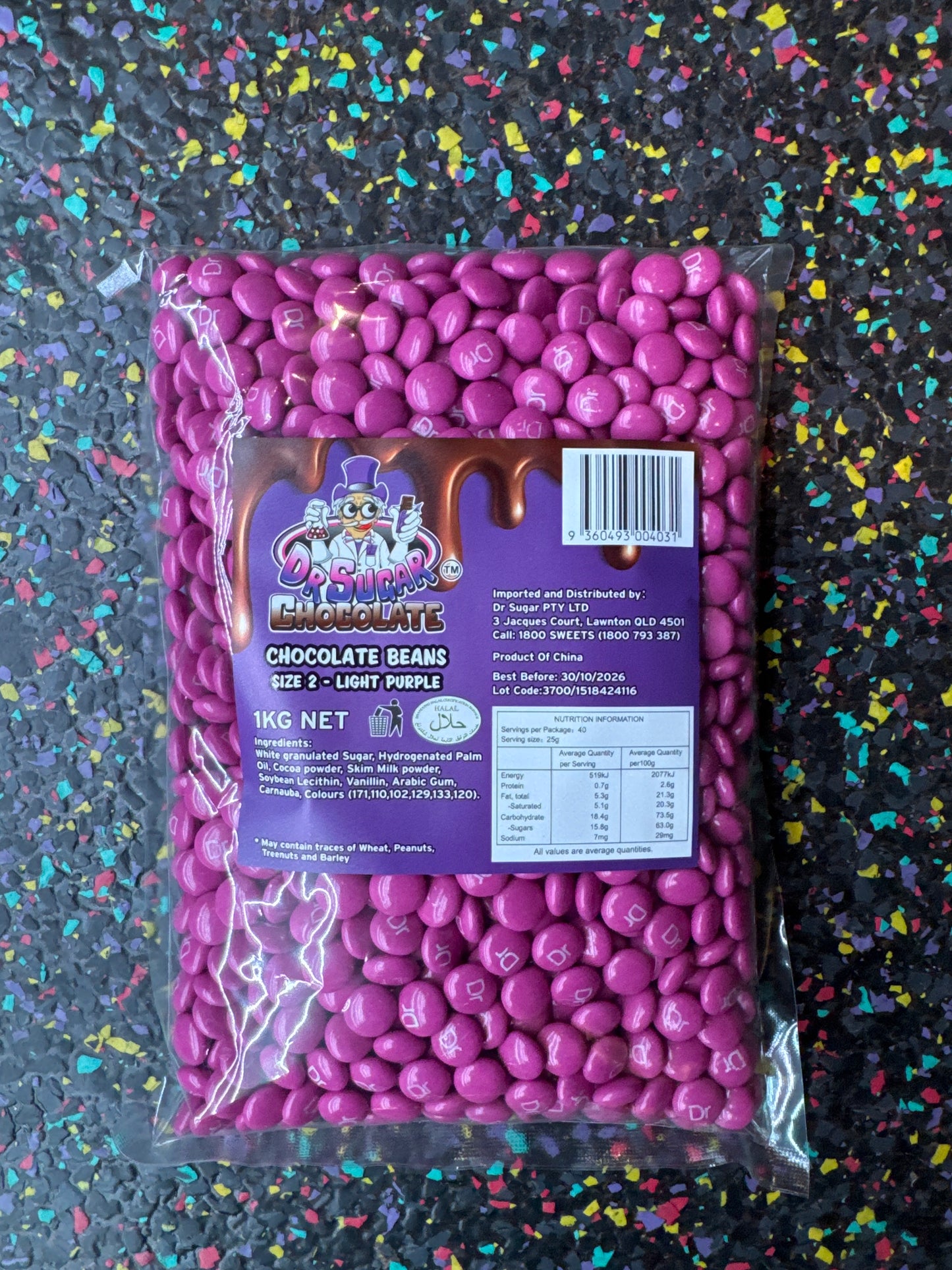 Dr Sugar Light Purple Chocolate Bean 1kg
