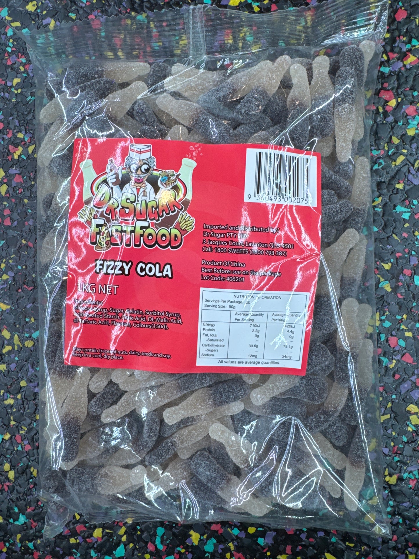 Dr. Sugar Fizzy Cola Bottles 1kg