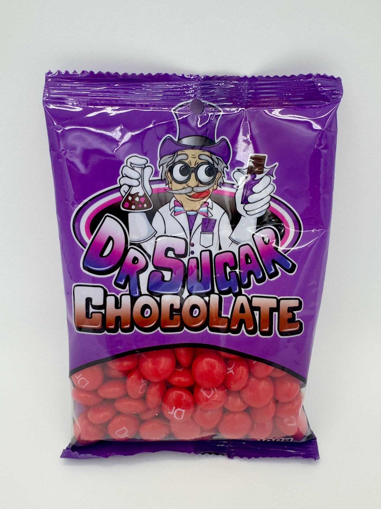Dr Sugar 100g Red Chocolate Beans Buttons - Tom's Confectionery Warehouse