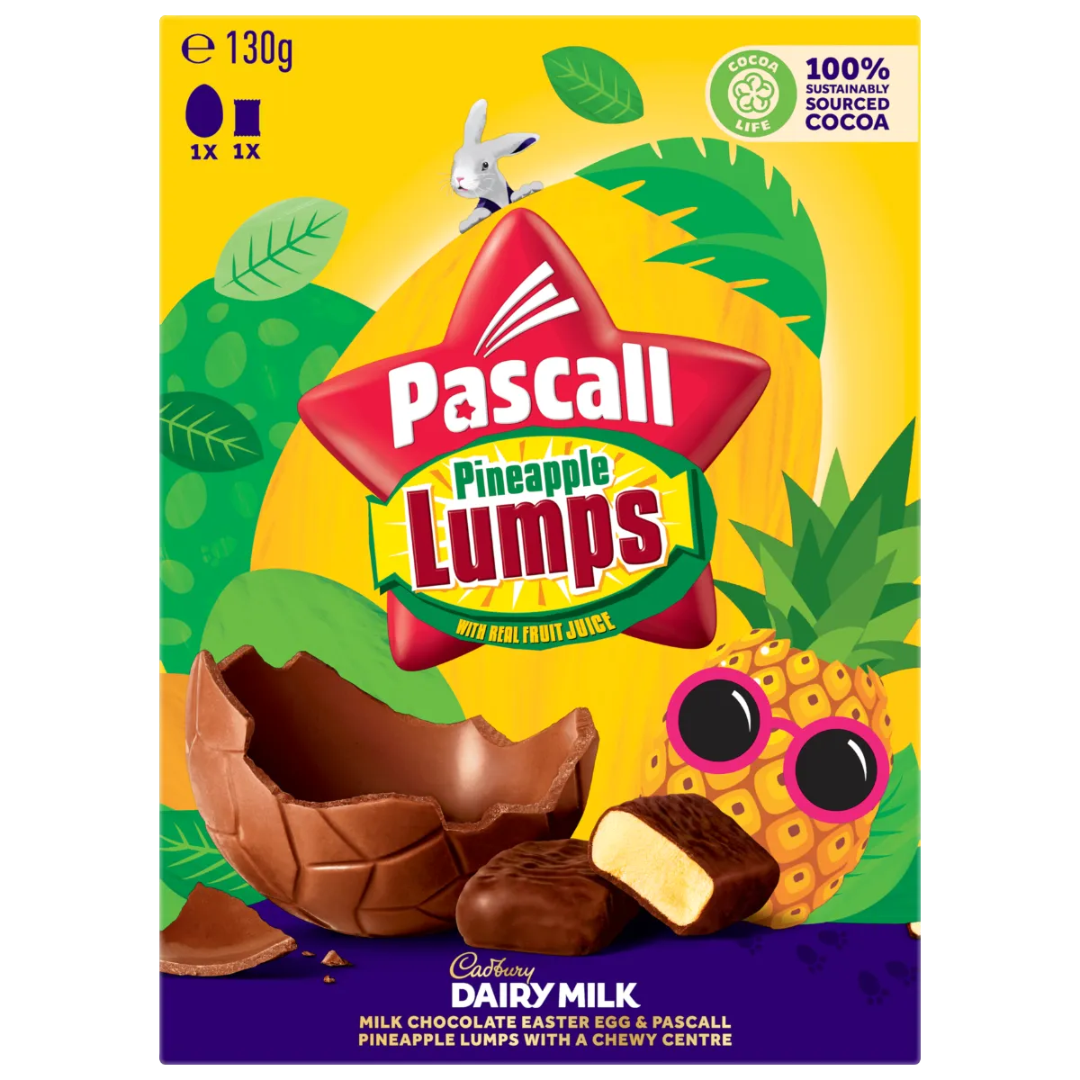 130g Cadbury Pineapple Lumps Gift Box Tom's Confectionery Warehouse