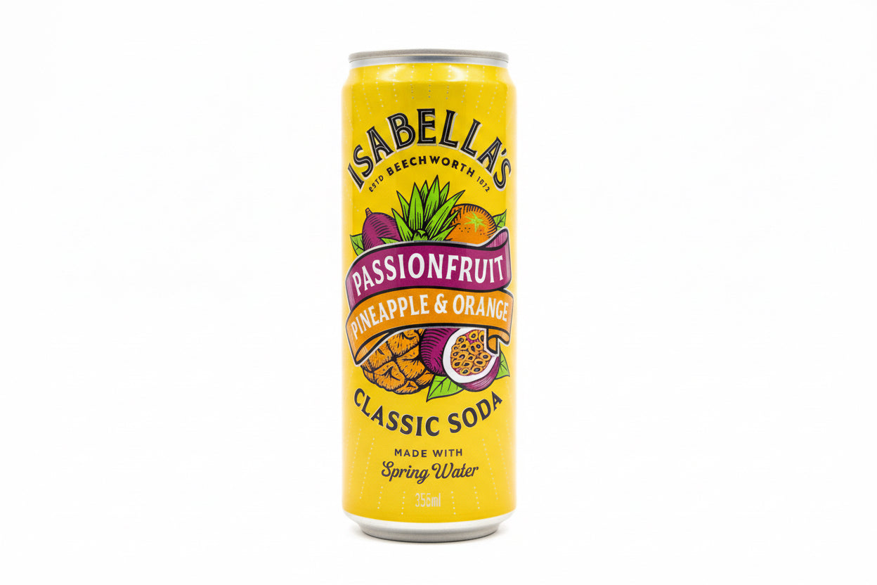 Isabella’s Classic Soda - Passionfruit Pineapple & Orange 355ml