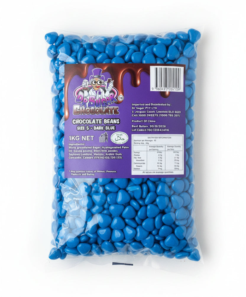 Dr Sugar Dark Blue Chocolate Heart 1kg