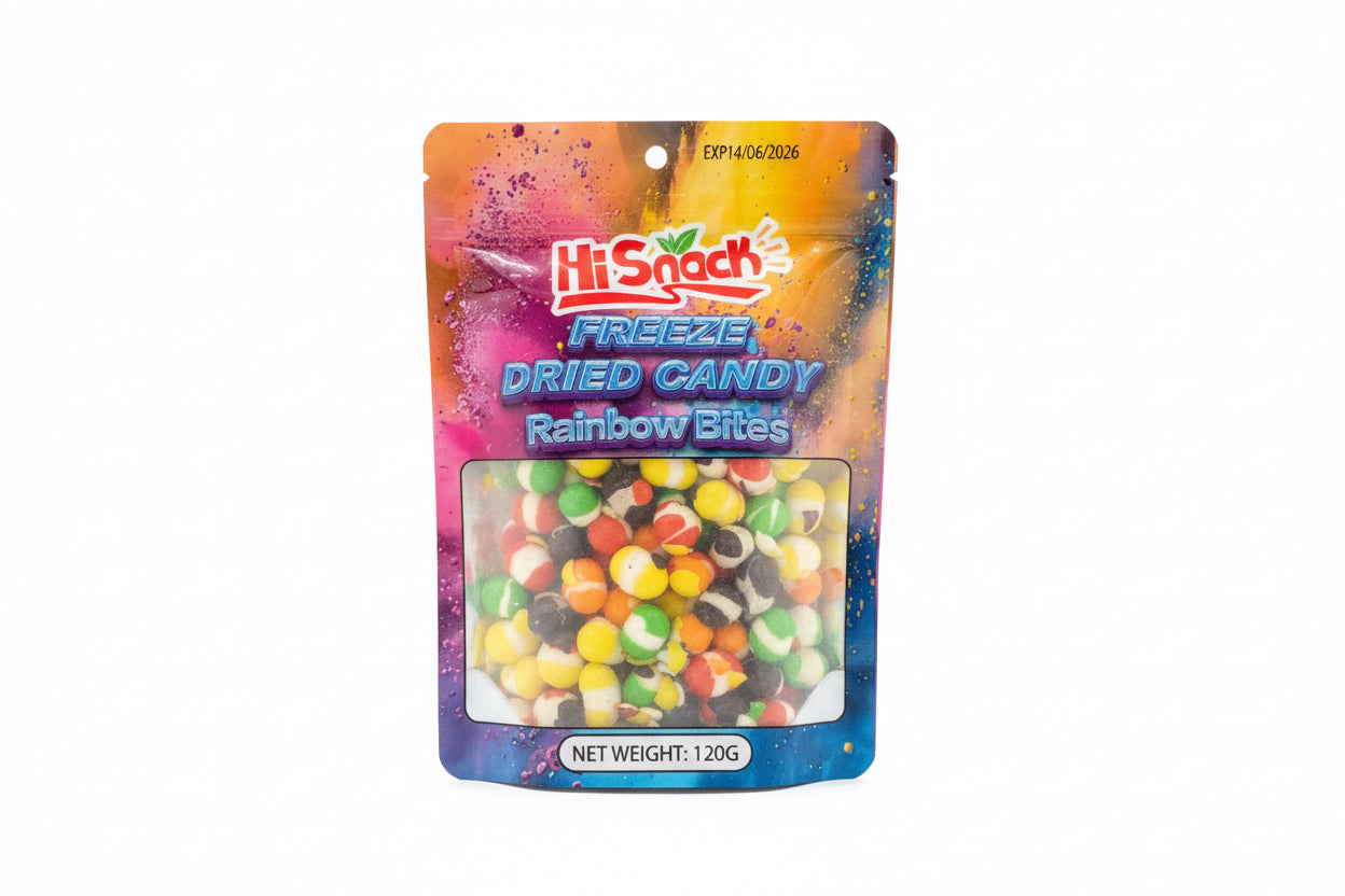Hi Snack Freeze Dried Candy Rainbow Bites 120g