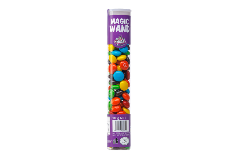 100g CHOCOLATE BEANS BUTTON-MAGIC WAND