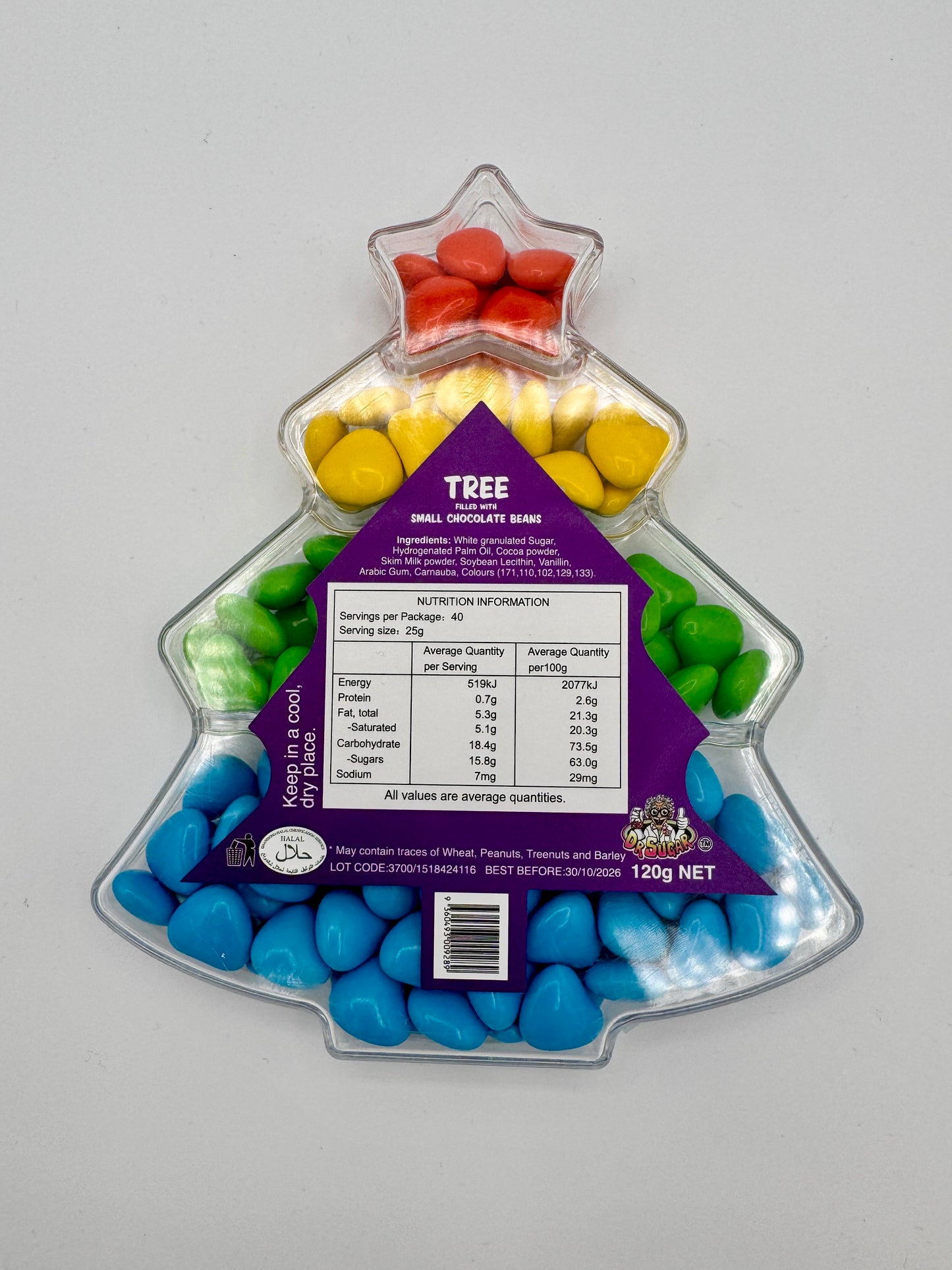 120g CHOCOLATE BEANS BUTTON-TREE