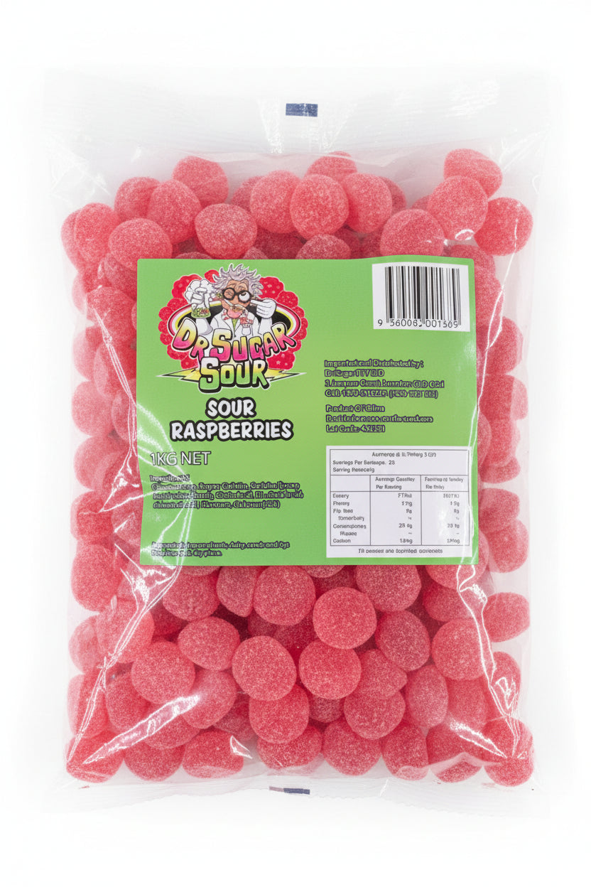 Dr Sugar Sour Raspberries 1kg