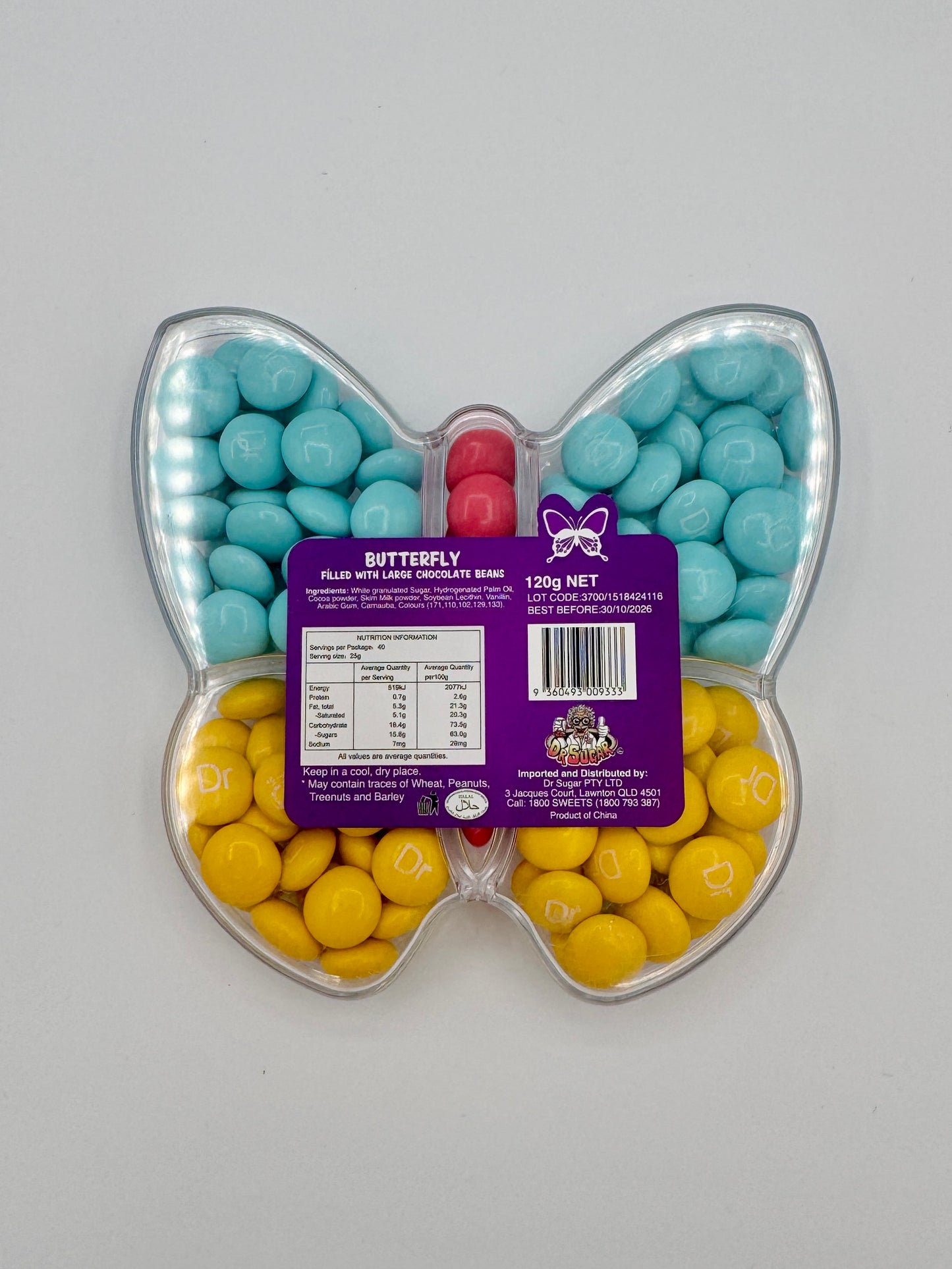120g CHOCOLATE BEANS HEART-BUTTERFLY