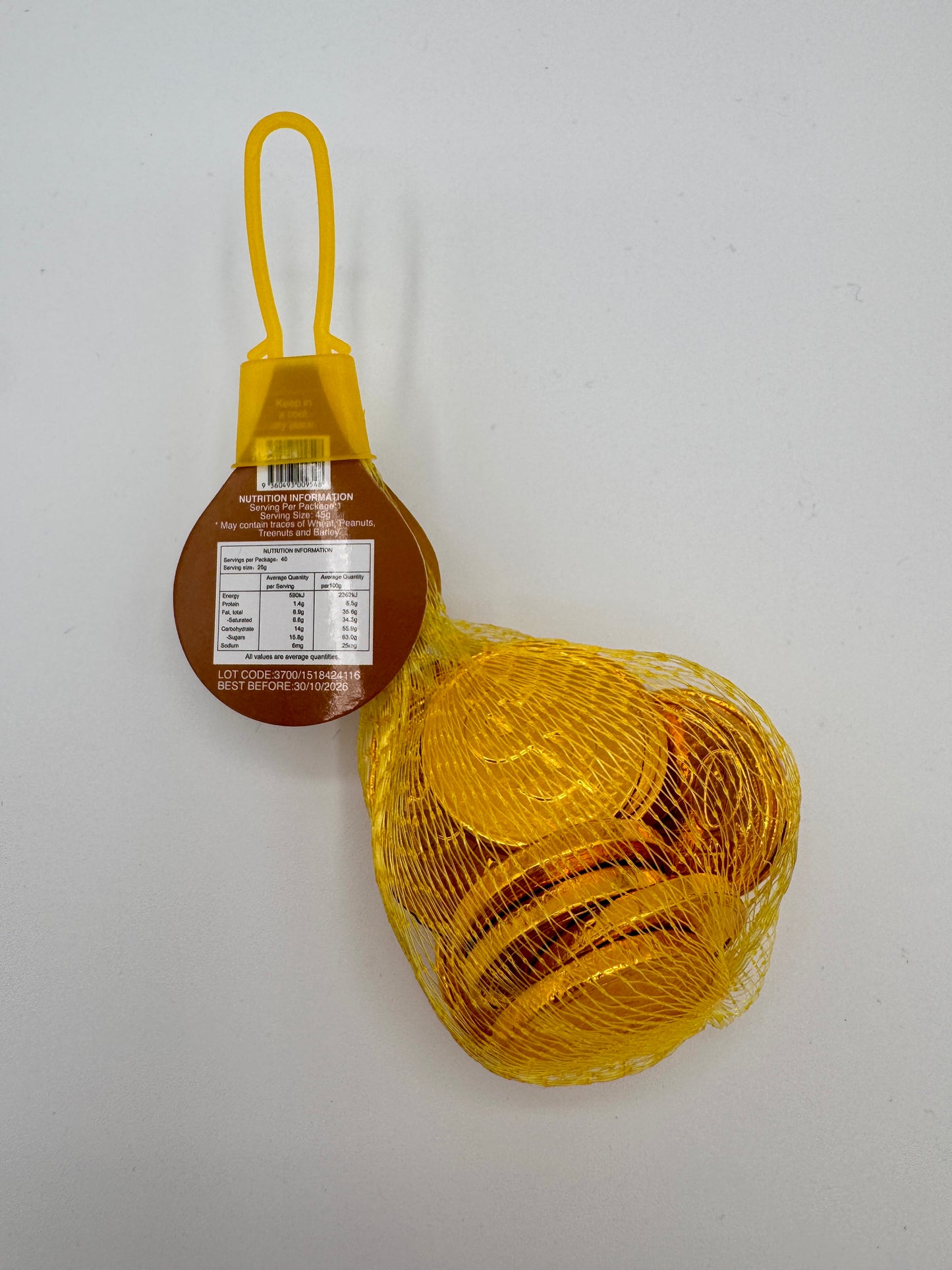 45g COIN CHOCOLATE-GOLDEN DOLLAR NETS