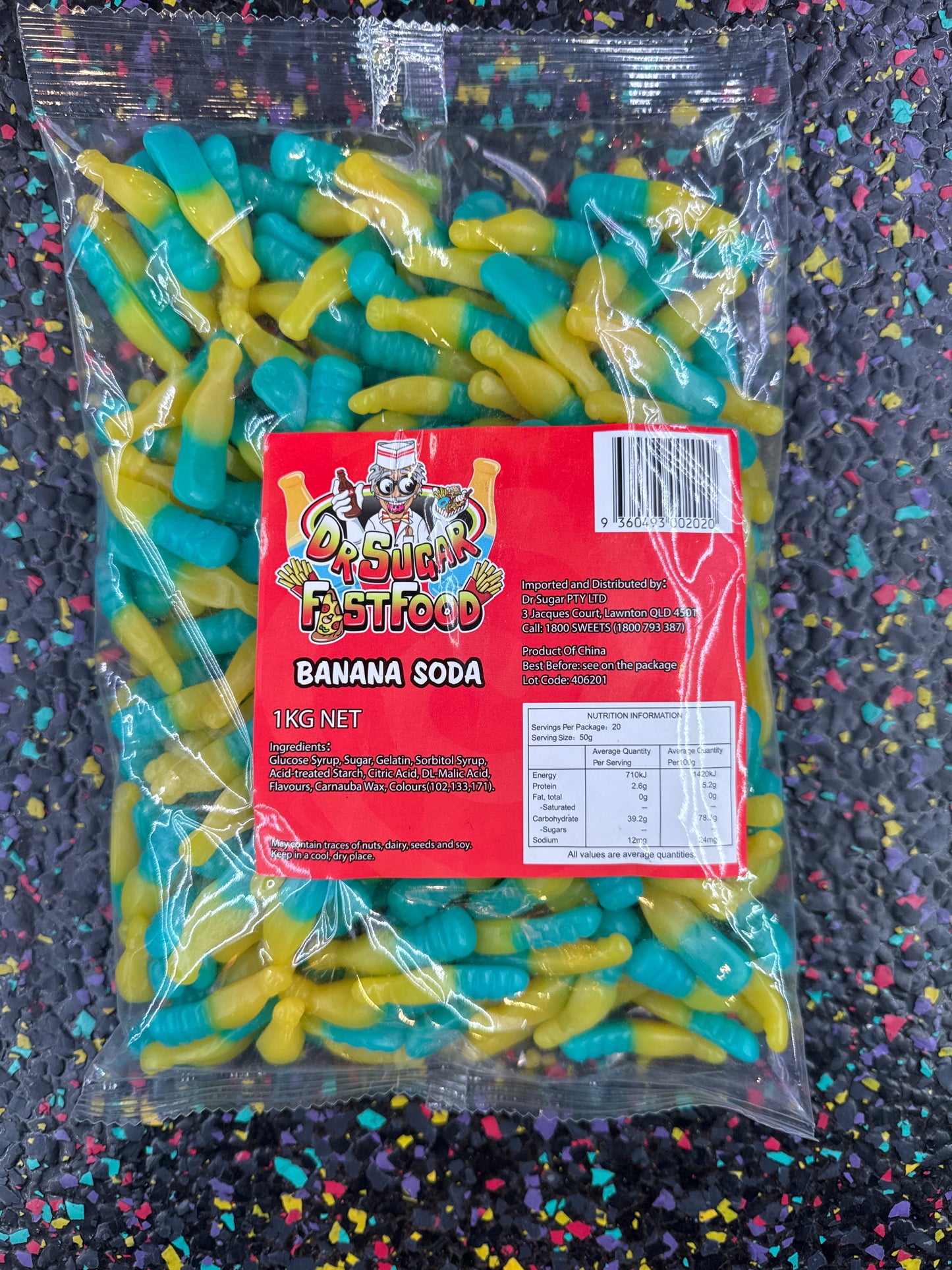 Dr Sugar Gummy Banana Bottle 1kg