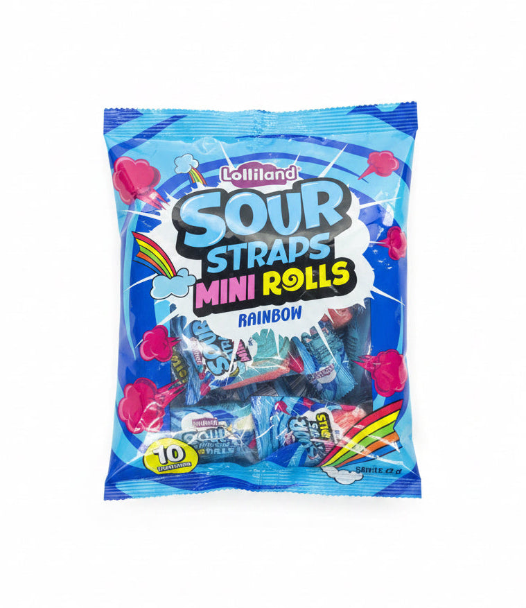 Sour Straps Mini Rainbow Rolls 200g