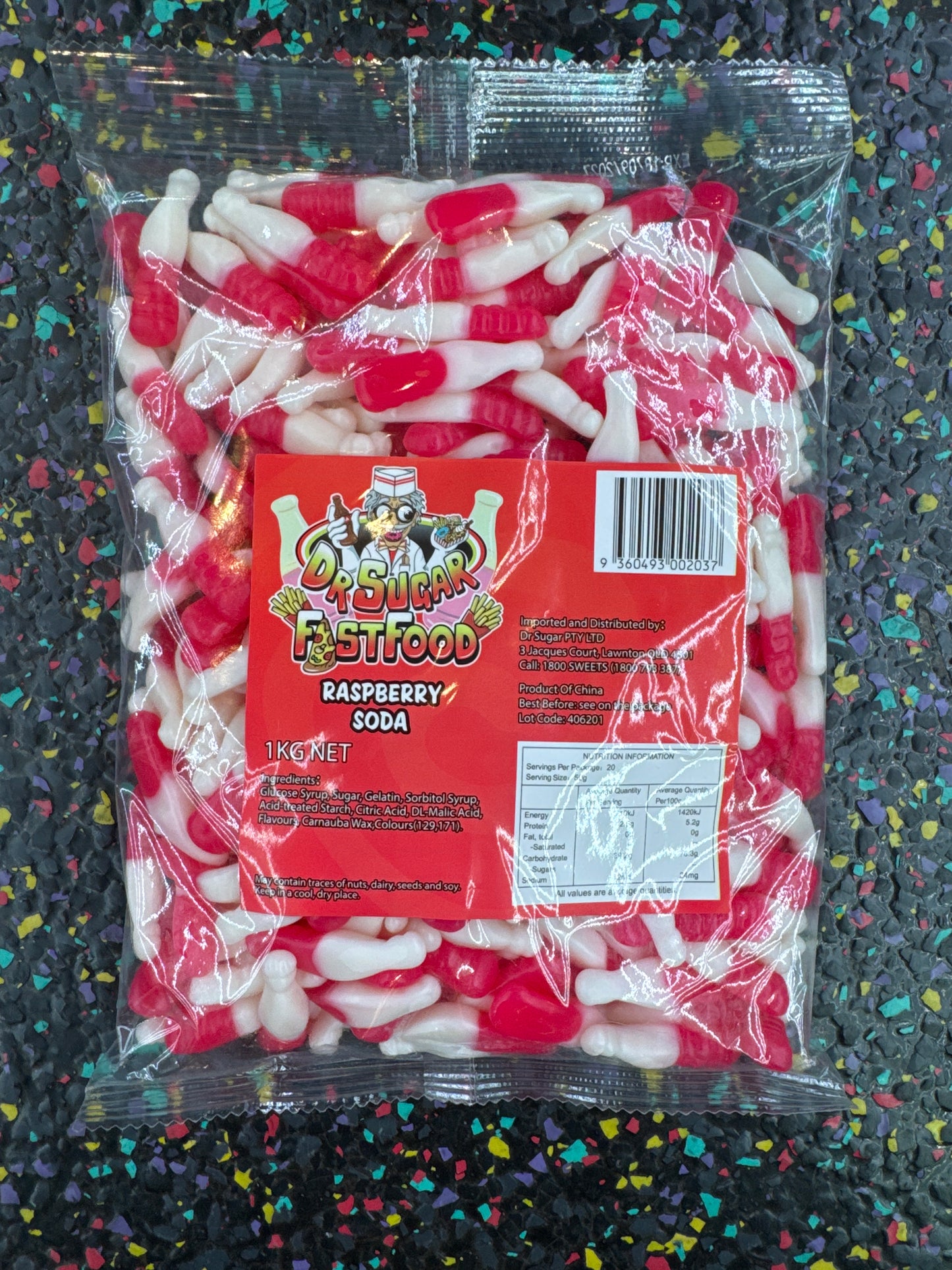 Dr. Sugar Gummy Raspberry Bottle 1kg