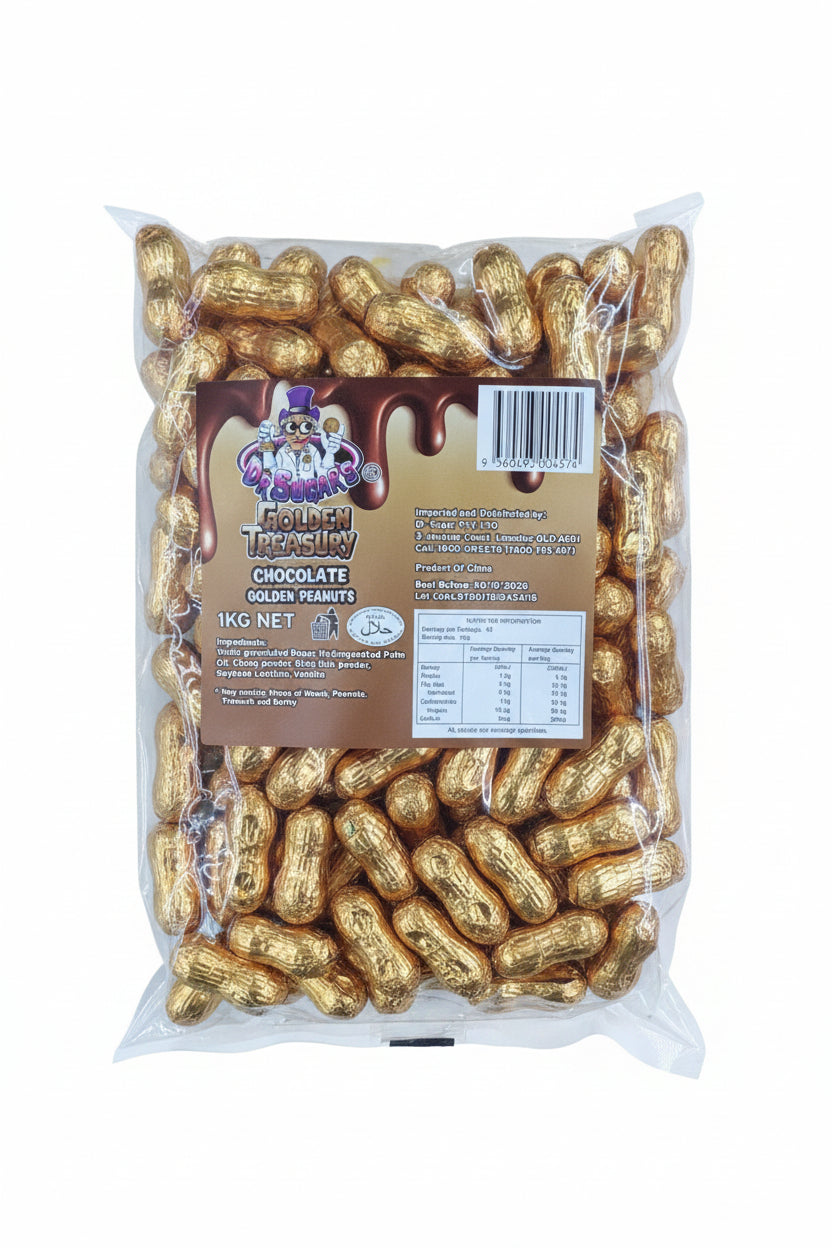 Dr Sugar - Gold Chocolate Peanut 1kg - Tom's Confectionery Warehouse